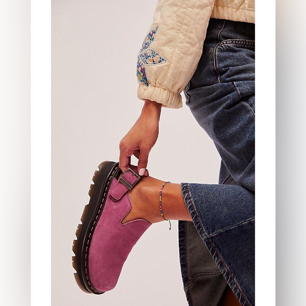 Dr. Martens ZEBZAG MUTED PURPLE SUEDE MULE